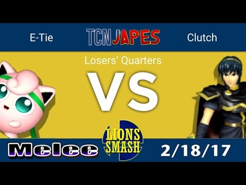 TCNJapes - E-Tie (Jigglypuff) vs Clutch (Marth) - SSBM Losers Quarters - Smash Melee