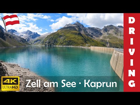 Driving in Austria 21: From Zell am See to Kaprun High Mountain Reservoirs | 4K 60fps