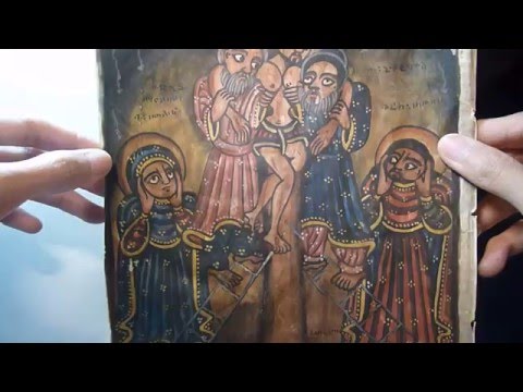 1700 Orthodox Icon Vellum Illuminated Manuscript Crucifixion