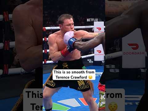 Terence Crawford’s rear-hand double on Canelo Alvarez 🔥 #canelocrawford #terencecrawford #canelo