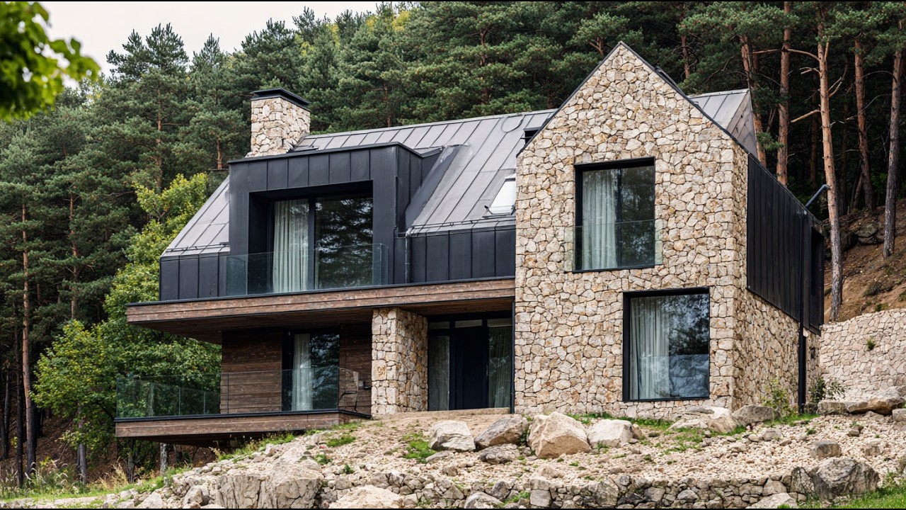 Hidden Alpine Stone House in the Quiet Mountain Valley