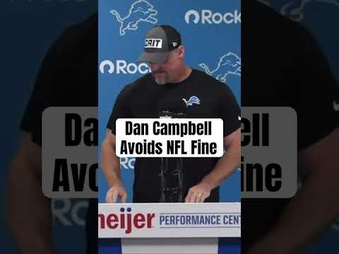 Dan Campbell Avoids a Fine from the NFL 😂