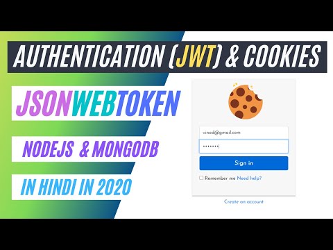  Node JS Authentication Cookies | JSONWebToken JWT with Nodejs MongoDB in Hindi in 2020