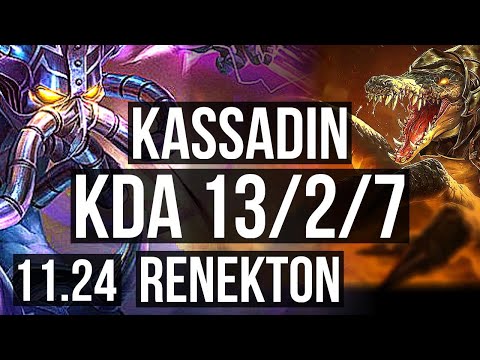 KASSADIN vs RENEKTON (MID) | 13/2/7, Legendary, 300+ games | EUW Master | 11.24