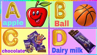 A For Apple B For Ball C For Chocolate ABC Phonics Song with Alphabet Sounds for Children