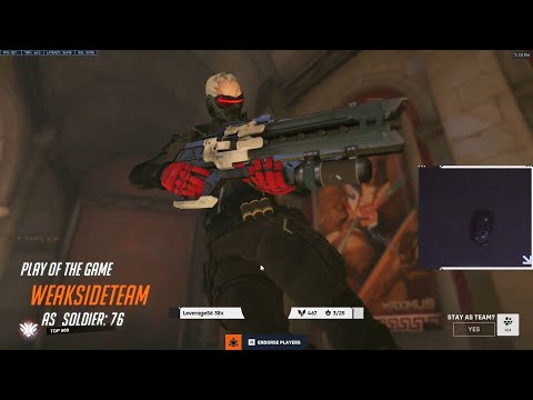 POTG! GALE SHOWS HIS INSANE TRACKING SOLDIER 76 - OVERWATCH 2 SEASON 5 TOP 500
