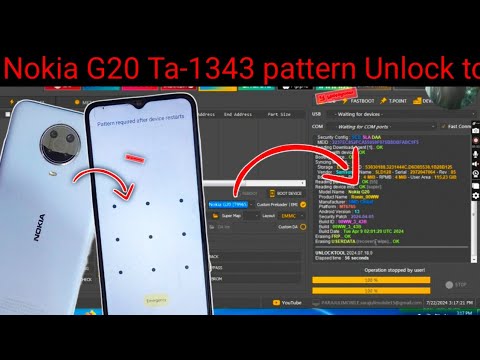 Nokia G20 Ta-1343 Unlock Tool || (password, Pratten, pin,) Nokia Ta-1343 Hard Reset
