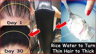 Apply Rice Water Daily & Turn Thin Hair to Thi