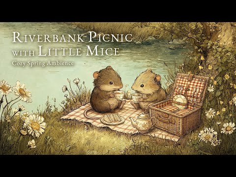 [Celtic Music] Cozy Spring Ambience – Riverbank Picnic with Little Mice