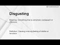 disgusting meaning