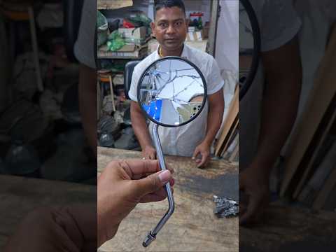 Repairing motorcycle broken mirror in a short time.amazing skills.#shortsfeed #ytshorts