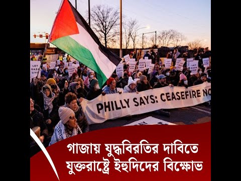 গাজায় যুদ্ধবিরতির দাবিতে যুক্তরাষ্ট্রের আট শহরে ইহুদিদের বিক্ষোভ