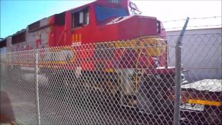 preview picture of video 'BNSF GP60M locomotives at National City Depot 4/3/2014'