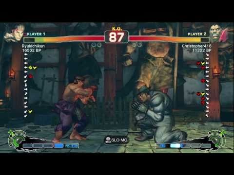 Ryukichikun [Ryu] vs Christopher418 [Balrog] SSF4 Japanese Online Ranked Matches - TRUE-HD