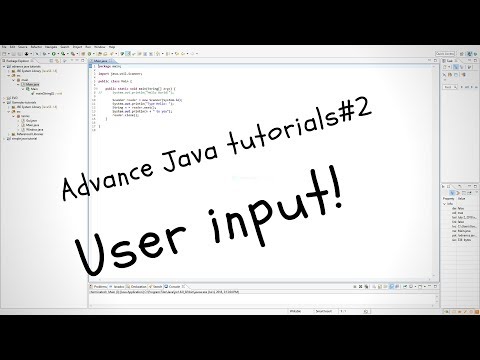 Advance Java Tutorial 2 User Input