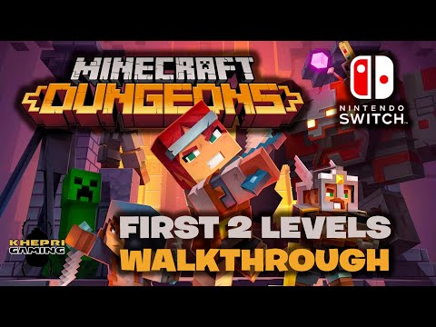 Minecraft Dungeons Walkthrough Part 1: Squid Coast & Creeper Woods | Nintendo Switch