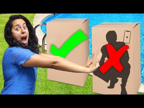 Don't push the WRONG BOX into the pool! (You choose!)