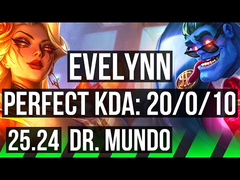 EVELYNN vs DR. MUNDO (JGL) | Perfect KDA: 20/0/10 | EUNE Challenger | 25.24