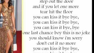 Aleesia ft Big Sean - kiss it bye bye lyrics