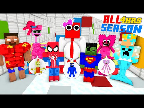 Monster School :ALL SEASON DR, POPPY PLAYTIME & DR RainbowFriend CHALLENGE-Minecraft
