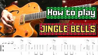 【ロカビリー】How to play &quot;Jingle Bells&quot; - The Brian Setzer Orchestra -（With TAB）【rockabilly】