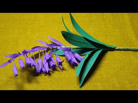How To Make Bluebell Paper Flowers 💐Handmade/طرز ساخت گل تزئینی آب شاری 🤗👍