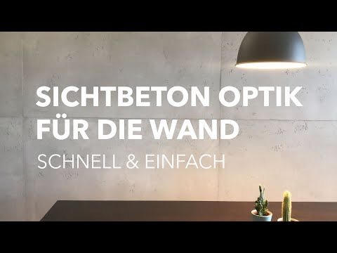 Sichtbeton Optik für die Wand schnell und einfach mit Folien