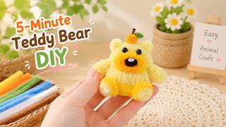 🧸 5-Minute Teddy Bear DIY | Cute Pipe Cleaner Craft for Beginners