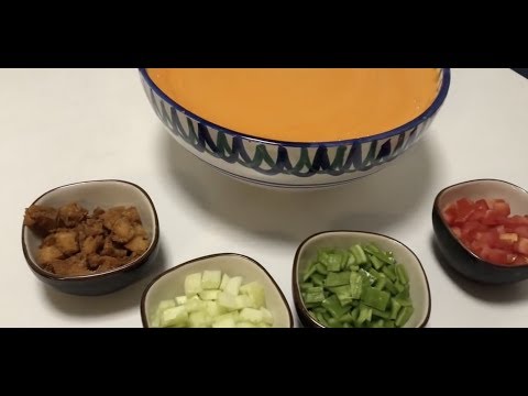 Gazpacho en Monsieur Cuisine Connect. Receta de mi madre