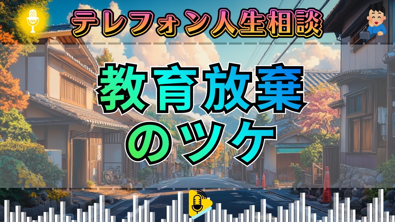 【テレフォン人生相談】もう手遅れ。万引きを繰り返す息子と、教育を放棄した親の残酷な末路