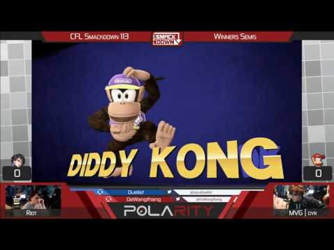 CFL Smackdown 113 WiiU - Riot (Bayonetta) vs MVG Dyr (Diddy Kong) - Winners Semis