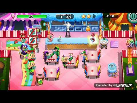Diner Dash level 176 Bintang 3 - Candy Carnival