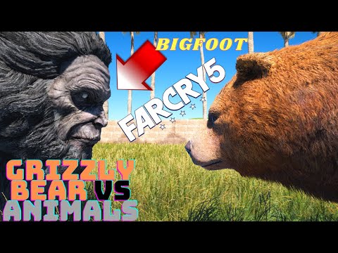 GRIZZLY BEAR VS ANIMALS + BIGFOOT + BLOOD DRAGON - FAR CRY 5