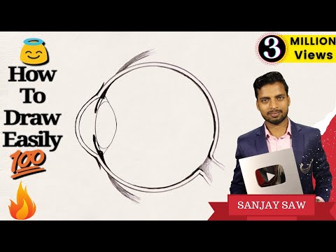 How to Draw Human Eye Diagram Step by step for beginners ! Video ...