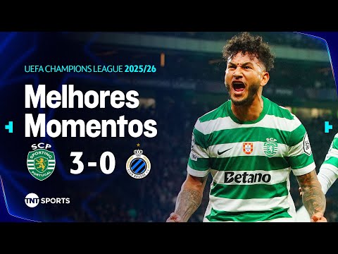 Gols e lances de Sporting x Club Brugge