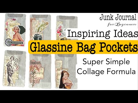 Super Simple Collage Formula for Glassine Bags. Short Beginners Tutorial. Junk Journals.
