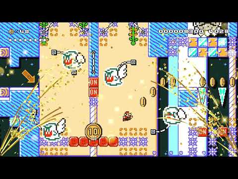 ◆◇♪寒〜い世界の中で♪40sec speed run♪◇◆ by シルバーサシミ〜 🍄 Super Mario Maker 2 ✹Switch✹ #ayp