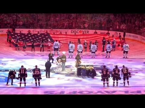 Slash performing National Anthem 5/24/14 Game 3 Western Finals L.A. Kings vs Chicago Blackhawks