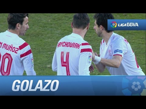 Golazo de Krychowiak (1-1) en el Getafe CF - Sevilla FC