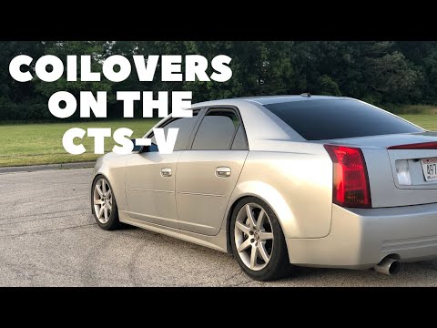 Coilovers on the drift project CTS-V 1