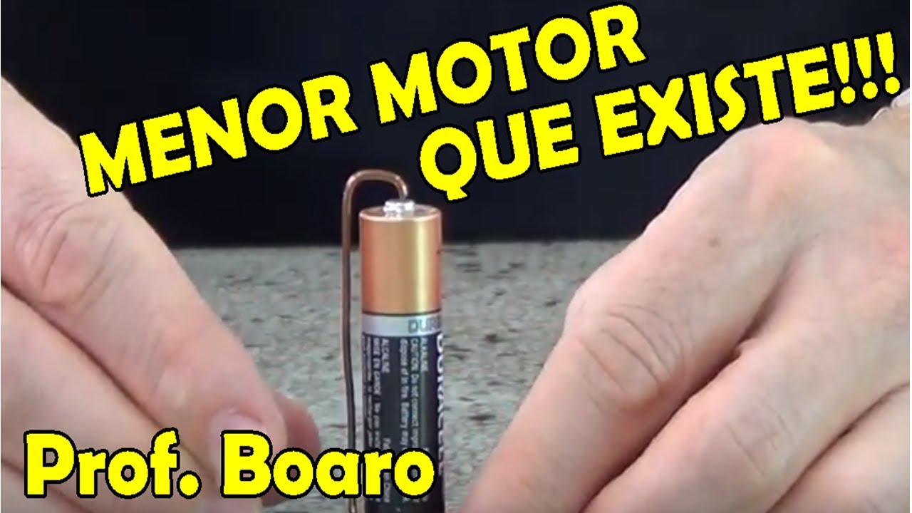 O MOTOR MAIS SIMPLES QUE EXISTE - MOTOR HOMOPOLAR #1 - EXPERIÊNCIA DE FÍSICA - Prof  Marcelo Boaro