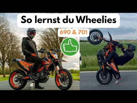 Wheelies lernen mit der KTM 690 & Husqvarna 701 – so geht’s richtig!