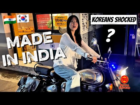 🇮🇳🇰🇷 Koreans SHOCKED to See ROYAL ENFIELD in Korea! | Indian Bike in South Korea