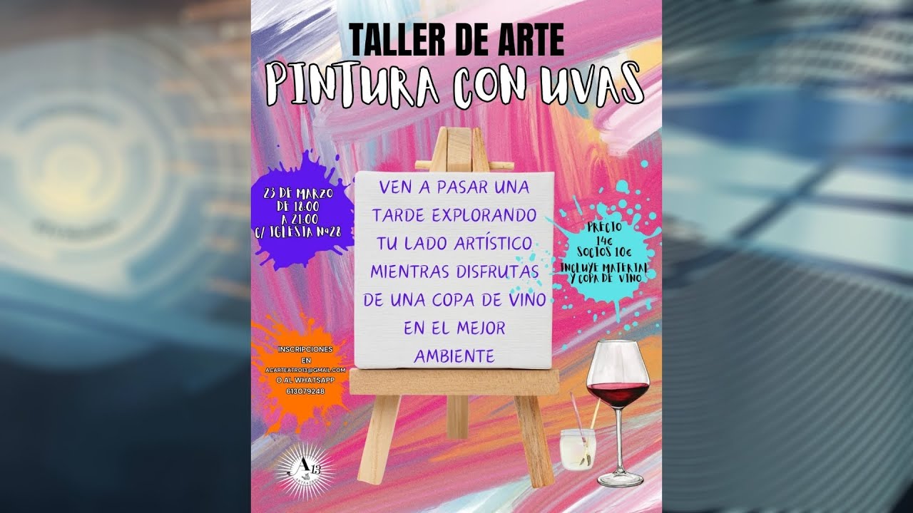 Taller de arte “Pintura con uvas”