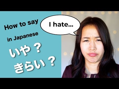 【I don't like it】in Japanese Iya vs  Kirai?