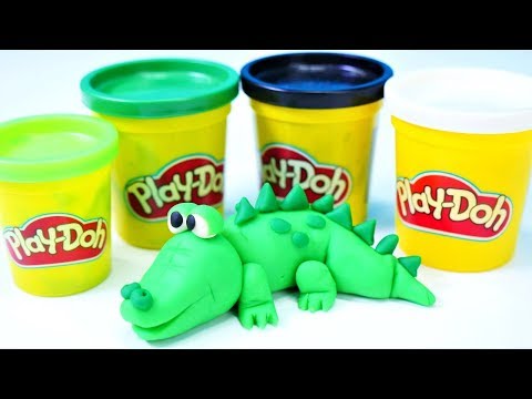 Knetvideo für Kinder. Wir machen ein Krokodil. Spielspaß mit PlayDoh Knete