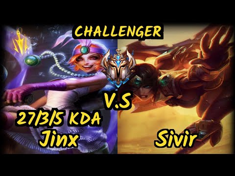 SPY Kobbe (JINX) vs SIVIR - 27/3/5 KDA BOTTOM ADC CHALLENGER GAMEPLAY - EUW