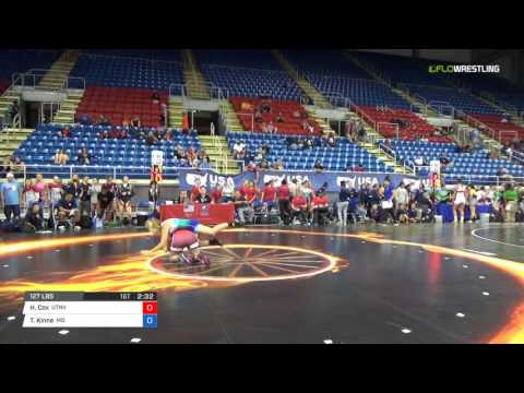 Championship 127 Consi of 16 #2 - Hailey Cox (UTNV) vs. Tess Kinne (MO)