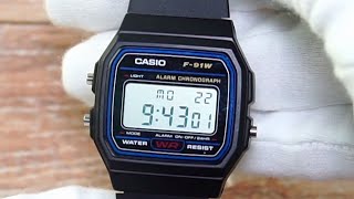 Casio Standard Digital F-91W-1Q - відео 1
