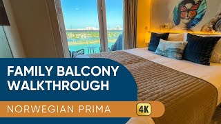 Norwegian Prima Stateroom Tour - Family Balcony